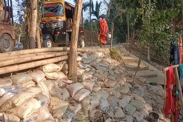 Tripura-Manu River Embankment at Kailashahar in precarious condition